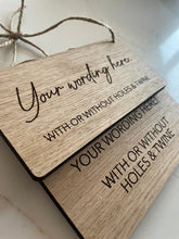 Load image into Gallery viewer, Personalised Hanging Sign, Sign Wooden, Custom Wood Sign, Wooden Plaque Custom, Hanging Door Sign, Personalised Room Sign, Air bnb Signs