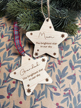 Load image into Gallery viewer, Grandad Memorial Bauble, Brightest Star Bauble, Memorial Christmas Ornament, Memory Decoration, Loved One Passed Away, Mum Xmas Bauble