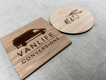 Load image into Gallery viewer, Bakery Sign, Logo Display, Market Display, Small Logo Wall Plaque, Gift for Small Business, Flatlay Props, Logo Wood Sign, New Business Gift