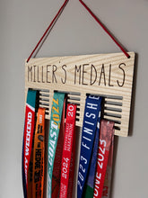 Load image into Gallery viewer, Gift for Grandchildren, Personalised Medal Hanger, Gift for Children, Athlete Medal Display, Daddy Birthday Gift, Running Medal Holder