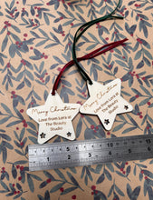 Load image into Gallery viewer, Client Christmas Gift, Personalised Gift Tags Christmas, Client Gifts, Gift from Salon, Wooden Star Gift Tags, A Little Something Special