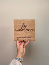 Load image into Gallery viewer, Wooden Logo Sign, Square Logo Sign, Wooden Business Sign, Business Logo Plaque, Market Stall Signage, Signs For Shop, New Business Gift