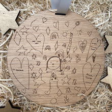 Load image into Gallery viewer, Child's Drawing Keepsake -  Oak