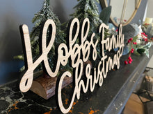 Load image into Gallery viewer, Christmas Sign, Family Christmas, Personalised Decor, Mantle Xmas Decor, Christmas Decs, Wooden Christmas, Personalised Family, Wood Decor