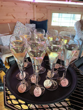 Load image into Gallery viewer, Baby Shower Drink Charms, Wine Glass Charms, Glass Tags, Drink Tags, Baby Sprinkle Decor, Wooden Charm, Personalised Decor