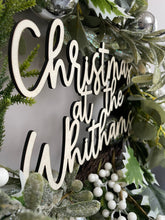 Load image into Gallery viewer, Christmas Wreath SIGN for Front Door,  Christmas at the Wreath, Xmas Wreath (Sign Only)