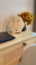 Load image into Gallery viewer, Home Wi-Fi Password Sign, Personalised WiFi Sign, Internet Password Plaque, Wooden Internet Sign, New Home Gift, Engraved WiFi Disc