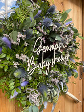 Load image into Gallery viewer, Christmas House Number Sign, Family Wreath Sign, Christmas at the Wreath Sign, Christmas at the, Personalised Wreath Sign