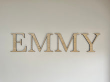 Load image into Gallery viewer, Name Letters Bedroom, Large Wooden Letters, Nursery Name Sign, Bedroom Accessories, Childrens Room Decor, Oak, Light Wood, Walnut Wood