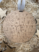 Load image into Gallery viewer, Father's Day Gift 2024, Children's Drawing Engraved, Present for Daddy, Personalised Gift, Gift for Grandad, Present for Him, From the Kids