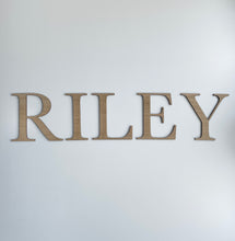 Load image into Gallery viewer, Name Letters Bedroom, Large Wooden Letters, Nursery Name Sign, Bedroom Accessories, Childrens Room Decor, Oak, Light Wood, Walnut Wood