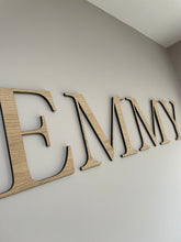 Load image into Gallery viewer, Name Letters Bedroom, Large Wooden Letters, Nursery Name Sign, Bedroom Accessories, Childrens Room Decor, Oak, Light Wood, Walnut Wood