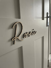 Load image into Gallery viewer, Personalised Wooden Door Name Sign, Kids Door Sign, Nursery Decor, Childrens Bedroom Door Sign, Door Plaque for Kids Room