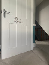 Load image into Gallery viewer, Door Name Sign, Personalised Wooden Name Sign, Kids Door Sign, Nursery Decor, Childrens Bedroom Door Sign, Door Plaque for Kids Room