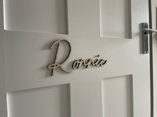 Load image into Gallery viewer, Personalised Wooden Door Name Sign, Kids Door Sign, Nursery Decor, Childrens Bedroom Door Sign, Door Plaque for Kids Room