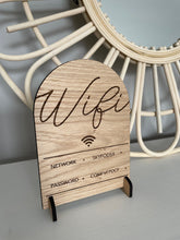 Load image into Gallery viewer, WiFi Password, Custom Wifi Sign, Wooden Internet Plaque, Personalised Holiday Let, WiFi Sign, Password Plaque, Air BNB Signage, Home Gift