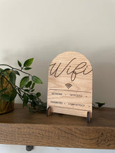Load image into Gallery viewer, WiFi Password, Custom Wifi Sign, Wooden Internet Plaque, Personalised Holiday Let, WiFi Sign, Password Plaque, Air BNB Signage, Home Gift