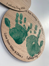 Load image into Gallery viewer, Children's Handprint Gift, Fathers Day Present, Gift for Dad, Baby Handprint Present, Gift for Her, Personalised Gift, Gift for Him