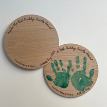Load image into Gallery viewer, FREE POSTAGE - Personalised Gift for Dad, Daddy Birthday Gift, Hand Print Keepsake Gift, Gift from Kids to Dad, DIY Gifts for Dad, Baby Handprint Present
