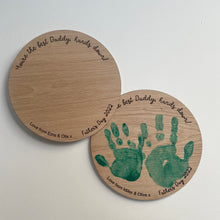 Load image into Gallery viewer, Children's Handprint Gift, Fathers Day Present, Gift for Dad, Baby Handprint Present, Gift for Her, Personalised Gift, Gift for Him
