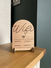 Load image into Gallery viewer, WiFi Password, Custom Wifi Sign, Wooden Internet Plaque, Personalised Holiday Let, WiFi Sign, Password Plaque, Air BNB Signage, Home Gift