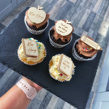 Load image into Gallery viewer, Teacher Cupcake Topper, Cake Disc Charm, Personalised Cake Topper, Cake Topper For Nursery, Thank You Teaching Assistants, Cake Decorations