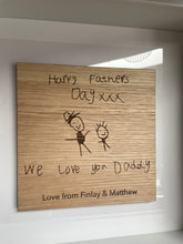 Load image into Gallery viewer, Christmas Gift For Dad, Personalised Gift from Daughter, Childrens Drawing Gift, Unique Gift for Dad, Kids Artwork, Thoughtful Gifts for Him