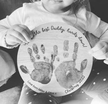 Load image into Gallery viewer, Personalised Gift for Daddy, Hand Print Keepsake Gift, Gift from the Kids , DIY Gifts for Dad, Baby Handprint Present
