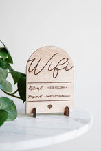 Load image into Gallery viewer, WiFi Password, Custom Wifi Sign, Wooden Internet Plaque, Personalised Holiday Let, WiFi Sign, Password Plaque, Air BNB Signage, Home Gift
