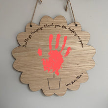 Load image into Gallery viewer, Thank You Gift Teacher, Childminder Leaving, Handprint Art, Nursery Teacher Gift, Thank you for helping me grow, Childminder Thank You Gift