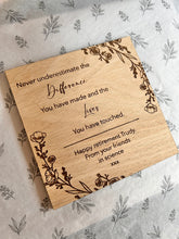 Load image into Gallery viewer, Teacher Retirement Gifts for Women, Teacher Retirement Plaque, Gift for Retiring Teacher, Personalised Retirement Plaque, Leaving Present