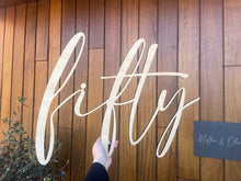 Load image into Gallery viewer, Thirty Sign, Balloon Backdrop,  Balloon Arch Sign, Event Decoration backdrop, Thirty Birthday Sign, Personalised Wooden Party Sign