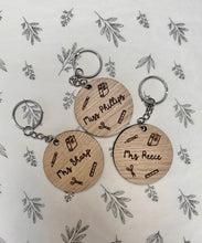 Load image into Gallery viewer, Personalised Teacher Keyring, Small Teacher Gifts, Present for Teaching Assistant, Thank You Teacher Gift, Appreciation Gift