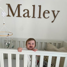 Load image into Gallery viewer, Name Letters Bedroom, Large Wooden Letters, Nursery Name Sign, Bedroom Accessories, Childrens Room Decor, Oak, Light Wood, Walnut Wood