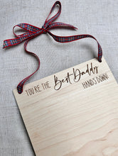 Load image into Gallery viewer, Personalised Christmas Gift for Dad, Daddy Xmas Gift, Hand Print Keepsake Gift, Gift from Kids to Dad, DIY Sign Gift, Baby Handprint Present