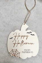 Load image into Gallery viewer, Personalised Halloween Sign, Autumn Door Wreath (SIGN ONLY), Wreath Sign Customised, Halloween Wreath, Halloween Decor, Family Decoration