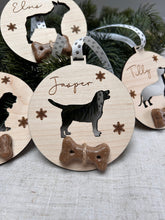 Load image into Gallery viewer, Doggy Christmas Gift, Dog Ornament Wood, Puppy Christmas Presents, Personalised Pet Bauble, Custom Christmas Dog Ornament, Dog Xmas Decor