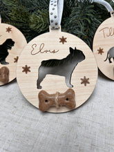 Load image into Gallery viewer, Doggy Christmas Gift, Dog Ornament Wood, Puppy Christmas Presents, Personalised Pet Bauble, Custom Christmas Dog Ornament, Dog Xmas Decor