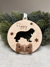 Load image into Gallery viewer, Doggy Christmas Gift, Dog Ornament Wood, Puppy Christmas Presents, Personalised Pet Bauble, Custom Christmas Dog Ornament, Dog Xmas Decor