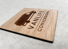 Load image into Gallery viewer, Small Logo Sign, Wooden Business Plaque, Flatlay Prop, Business Logo Photo Prop, Personalised Plaque Small Business