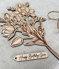 Load image into Gallery viewer, DIY Gift, Gift from Children, Wooden Flower Bouquet, Gift for Mum, Grandma, Gran, Nanny, Colour Me In