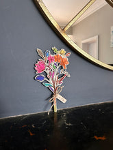 Load image into Gallery viewer, DIY Gift, Gift from Children, Wooden Flower Bouquet, Gift for Mum, Grandma, Gran, Nanny, Colour Me In