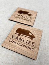 Load image into Gallery viewer, Small Logo Sign, Wooden Business Plaque, Flatlay Prop, Business Logo Photo Prop, Personalised Plaque Small Business