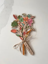 Load image into Gallery viewer, DIY Gift, Gift from Children, Wooden Flower Bouquet, Gift for Mum, Grandma, Gran, Nanny, Colour Me In
