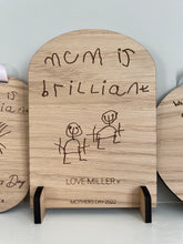 Load image into Gallery viewer, Child's Drawing Keepsake -  Oak