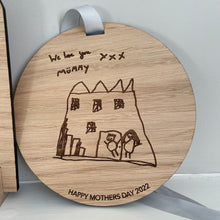Load image into Gallery viewer, Child's Drawing Keepsake -  Oak