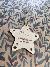 Load image into Gallery viewer, Mum Memorial Bauble, Mother Decorations, Brightest Star Bauble, Memorial Christmas Ornament, Loved One Passed Away, Mummy Memorial, Mum Xmas
