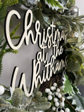 Load image into Gallery viewer, Christmas Wreath SIGN for Front Door,  Christmas at the Wreath, Xmas Wreath (Sign Only)
