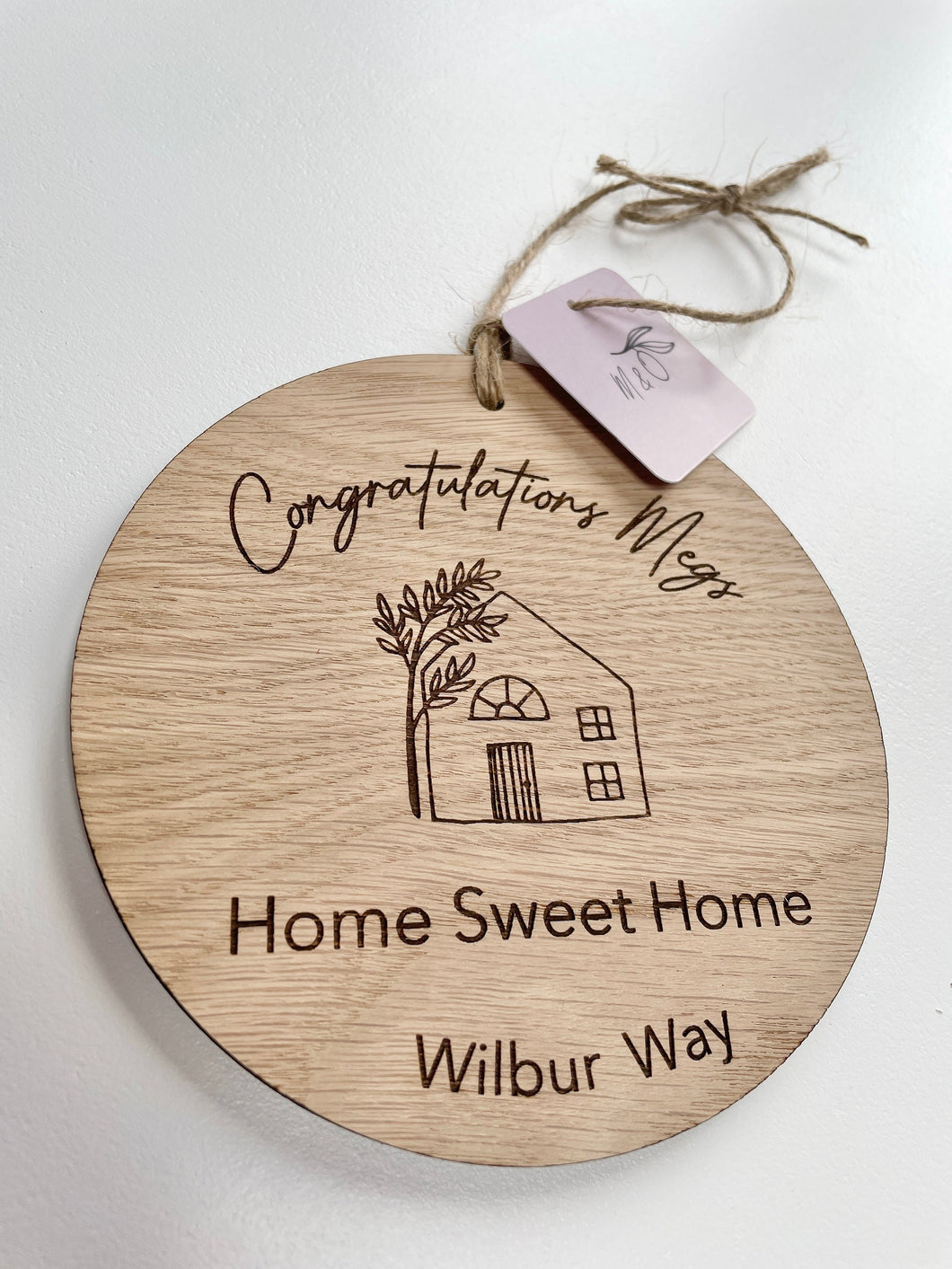 Wooden New Home Ornament, Moving in Present Personalised, Personalised Housewarming Present, New House Plaque, Home Owner Gifts