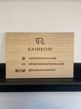 Load image into Gallery viewer, Social Media Sign, Wood Business Plaque, Gift For New Business Owner, Personalised Business Sign, Business Social Media, Business Logo Gift
